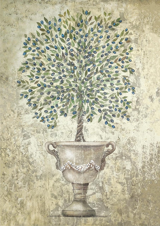 Tuscan Olive Decoupage Paper